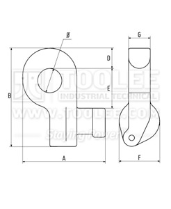 300 1291 Container Lifting Lug for Bottom Side Lifting Drawing