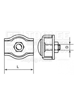 300 5591 Simplex Wire Rope Clip drawing